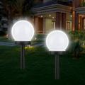 EEEkit 2pcs Solar Globe Lights Waterproof Outdoor Solar Lights for Garden Pathway White Light