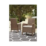 Signature Design by Ashley Casual Beachcroft Arm Chair with Cushion Set of 2 Beige