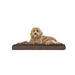 FurHaven Pet Products Snuggle Terry & Suede Deluxe Orthopedic Pet Bed for Dogs & Cats - Espresso Large