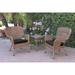 Jeco Windsor Resin Wicker 3 Piece Patio Conversation Set