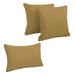 Blazing Needles Double-Corded Solid Outdoor Spun Polyester Throw Pillows with Inserts Set Set of 3 Wheat