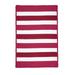 Colonial Mills 8 x 10 Red and White Handmade Rectangular Striped Area Throw Rug