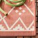 SAFAVIEH Courtyard Neville Geometric Trellis Indoor/Outdoor Area Rug 6 7 x 9 6 Terracotta/Light Beige