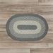 Colonial Mills 10 Gray and White Reversible Round Area Throw Rug