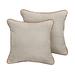 Humble and Haute Humble + Haute Sunbrella Cast Silver Indoor/Outdoor Corded Pillow Set of 2 18 in Pillows - Corded