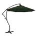 Bayside Series Patio Cantilever Umbrella in Pacifica with Bronze Aluminum Pole Aluminum Ribs 360 Rotation Tilt Crank Lift