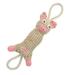 Pet Life Â® Plush Cow Natural Jute Rope and Squeak Tugging Plush Dog Toy