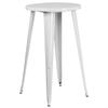 Flash Furniture 24 Round Metal Indoor-Outdoor Bar Height Table - 24 W x 24 D x 41 H White