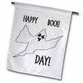 3dRose Halloween Happy Boo Day Polyester 2 3 x 1 6 Garden Flag