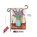 Breeze Decor 50065 Welcome Lilacs Home Sweet Home Jar 2-Sided Impression Garden Flag - 13 x 18.5 in.