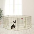 MidWest Homes For Pets Foldable Metal Exercise Pen Playpen Gold zinc with door 24 W x 30 H