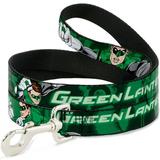 DC Comics Pet Leash Dog Leash Green Lantern Green Glow Text 4 Feet Long 1.0 Inch Wide