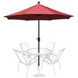 Elite 9Ft Market Umbrella Patio Outdoor Table Umbrella with Ventilation and 5 Years Non-Fading Guaranteeï¼ŒMaroon