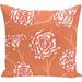 Simply Daisy 16 x 16 Spring Floral 2 Floral Outdoor Pillow Orange