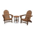 POLYWOOD Vineyard 3-Piece Adirondack Set in Teak