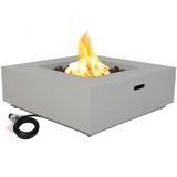 Sunnydaze Contempo Square Outdoor Propane Gas Fire Pit - 34