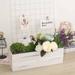 BalsaCircle 18x6 Natural Whitewashed Wood Rustic Rectangular Planter Box Holders Centerpieces Wedding