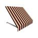 Awntech ER23-US-6BT 6.38 ft. Dallas Retro Window & Entry Awning Burgundy & Tan - 24 x 36 in.