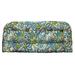 RSH DÃ©cor Indoor Outdoor Blue Prints Single 41 x19 Tufted Wicker Loveseat Settee Cushion Weather Resistant Copeland Caribe Blue Teal Yellow Floral