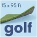 AllGreen Golf 15 x 95 Ft Artificial Grass for Golf Putts Indoor/Outdoor Area Rug