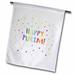 3dRose Happy Purim - fun colorful rainbow text - Jewish holiday gift - Garden Flag 12 by 18-inch