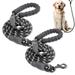 2 Packs Dog Leash Heavy Duty Nylon Braided Rope Dog Leash Comfortable Padded Handle Strong Leashes for Large Medium and Small Dogs