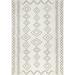 nuLOOM Sierra Moroccan Diamond Outdoor Area Rug 5 3 x 7 6 Ivory