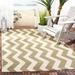 SAFAVIEH Courtyard Ayden Chevron Indoor/Outdoor Area Rug 8 11 x 12 Green/Beige