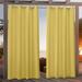 Nicole Miller Canvas Indoor/Outdoor Grommet Top Curtain Panel Pair 54 x108 Butter