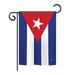 Breeze Decor BD-CY-GS-108223-IP-BO-D-US14-BD 13 x 18.5 in. Cuba Flags of the World Nationality Impressions Decorative Vertical Double Sided Garden Flag Set with Banner Pole