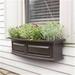 Mayne Nantucket 3ft Window Box - 36in x 11.7in x 10.2in - Polyethylene - Espresso Brown (4830-ES)