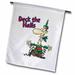 3dRose Deck the Halls Funny Christmas Cartoon - Garden Flag 12 by 18-inch