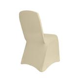 Your Chair Covers - Square Top Stretch Spandex Banquet Chair Cover Ivory for Wedding Party Birthday Patio etc.