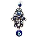 Hanging Ornament Wind Chime Evil Eye Ward Off Negativity Hamsa Hand Large Indoor Outdoor