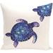 Simply Daisy 16 x 16 Turtle Tales Animal Print Outdoor Pillow