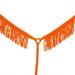 71DL Orange Horse Breast Collar Flat Braided Paracord With Fringes By Hilason