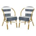 Safavieh Sarita Outdoor Striped Side Chair Set of 2 - Navy/White