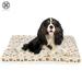 Luxtrada Pet Dog Bed with Cute Prints Soft Flannel Crate Bed Mat Machine Washable Pet Bed Liner for Middle dog(Yellow L)