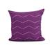 Simply Daisy 18 x 18 Harlequin Stripe Geometric Print Outdoor Pillow Purple