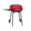 Americana Swinger Charcoal Grill with Side Table - Red