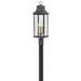 3 Light Outdoor Post Top/Pier Mount In Traditional Style 8.5 Inches Wide By 27.75 Inches High-Aged Zinc Finish-Incandescent Lamping Type Hinkley