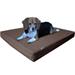 Small Orthopedic Waterproof Memory Foam Dog Bed for Small Medium Pet 35 X20 X4 Denim Brown Washable Cover