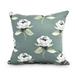 Simply Daisy 16 x 16 Floral Bunch Green Floral Print Decorative Outdoor Throw Pillow