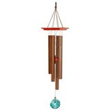 Woodstock Wind Chimes Signature Collection Woodstock Turquoise Chime Medium 26 Bronze Wind Chime WTBRM