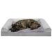 FurHaven Pet Products Faux Fur & Velvet Orthopedic Sofa Pet Bed for Dogs & Cats - Smoke Gray Jumbo Plus