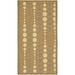 SAFAVIEH Courtyard Orpa Geometric Circles Indoor/Outdoor Area Rug 2 7 x 5 Gold/Cream