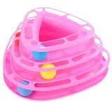 Cat Toys Cat Track Interactive Ball Toys Kittens Rollers Play Toys 3 Layers Towers Tracks 360Â° Electric Rotating Toys