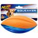 Nerf Dog 6in TPR / Foam Squeak Football Dog Toy - Blue/Orange