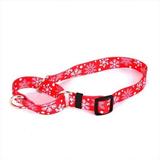 Yellow Dog Design M-RSF103L Red Snowflakes Martingale Collar - Large