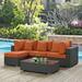 Modway Sojourn 5 Piece Outdoor Patio SunbrellaÂ® Sectional Set in Canvas Tuscan